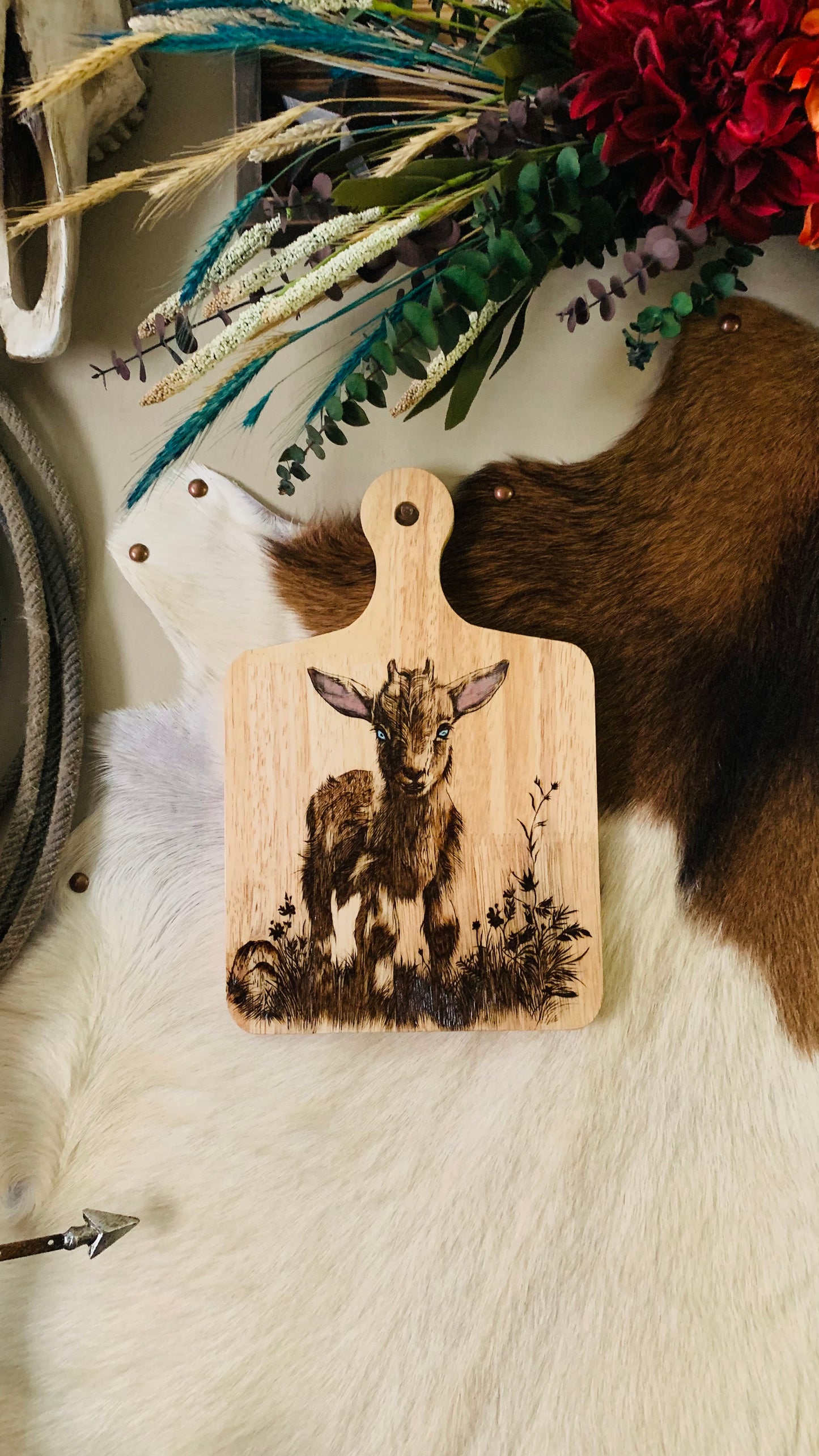 Hand Burned "Baby Lamb" Board