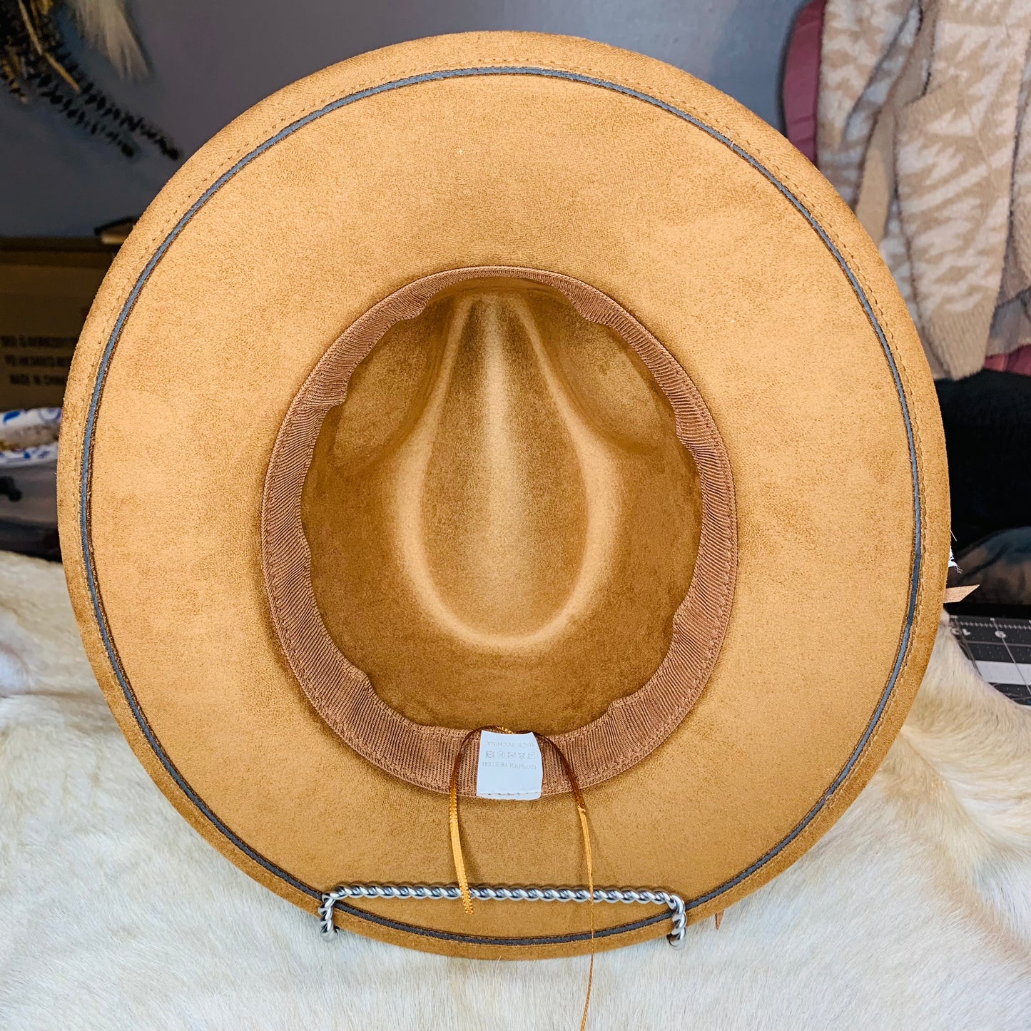 Hand Burned Youth Rancher Hat with Sunflowers/Butterflies Design