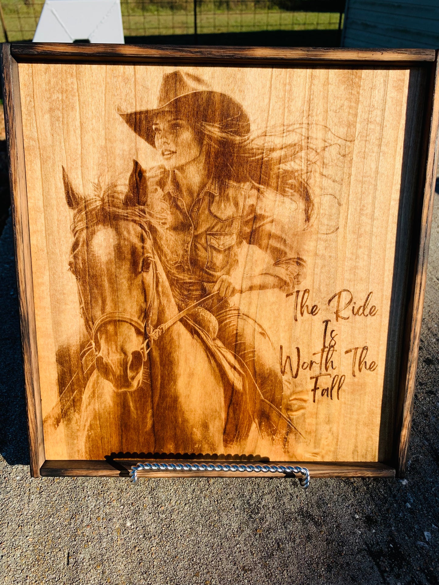 Laser Burned "Cowgirl & Her Best Friend" Vintage Design