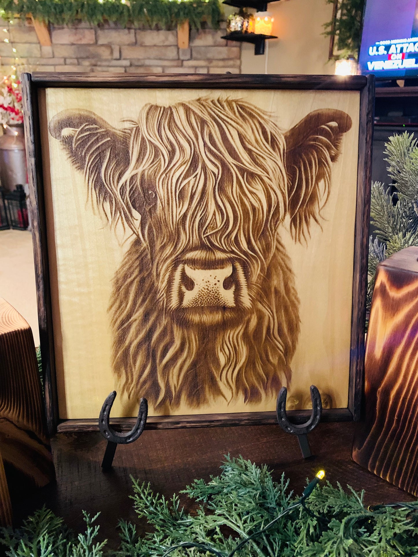 Laser Burned "Highland Cow"