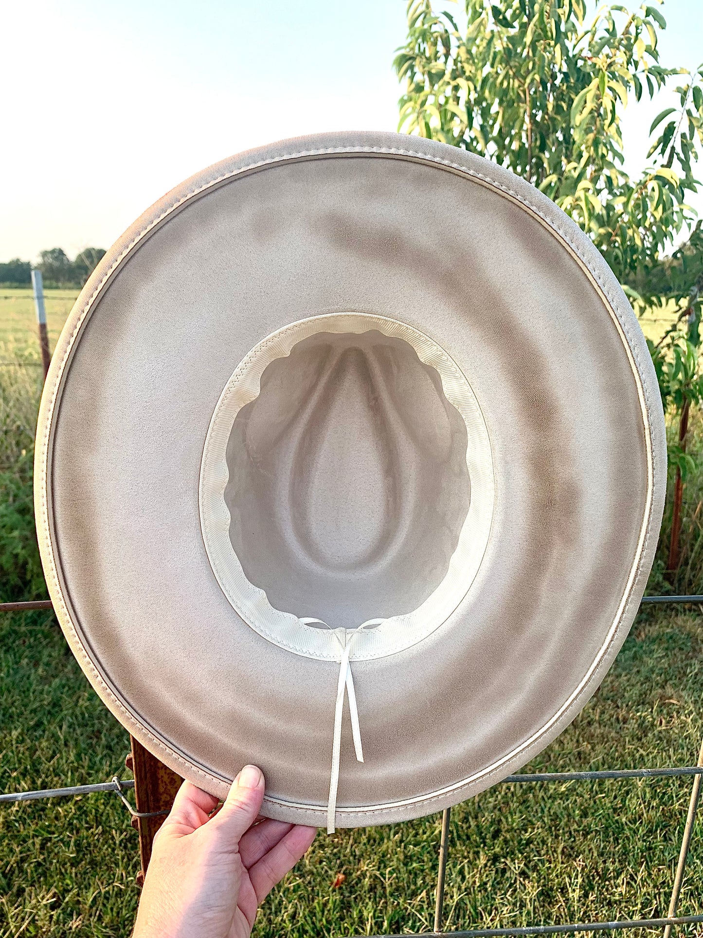 Hand Burned Rancher Hat "Sunsets & Blue Waters" Design