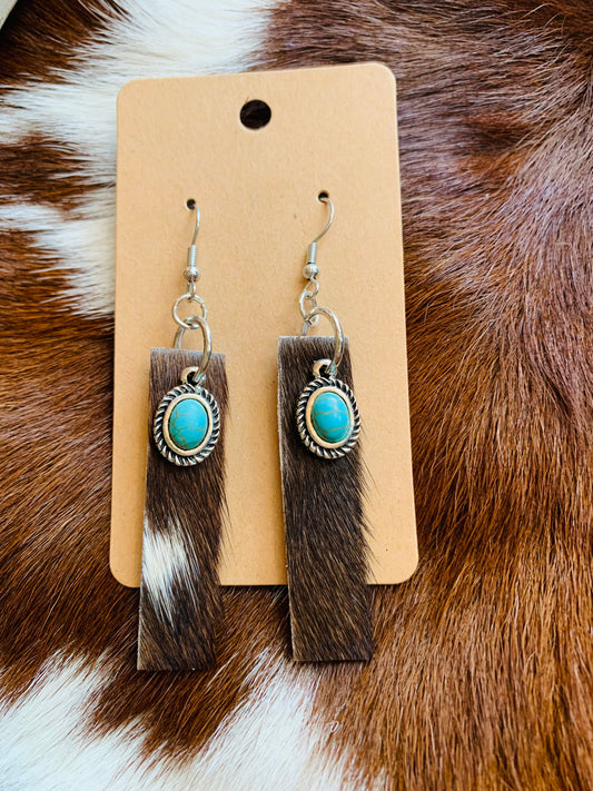 Cowhide Earrings Wild Western Dreams