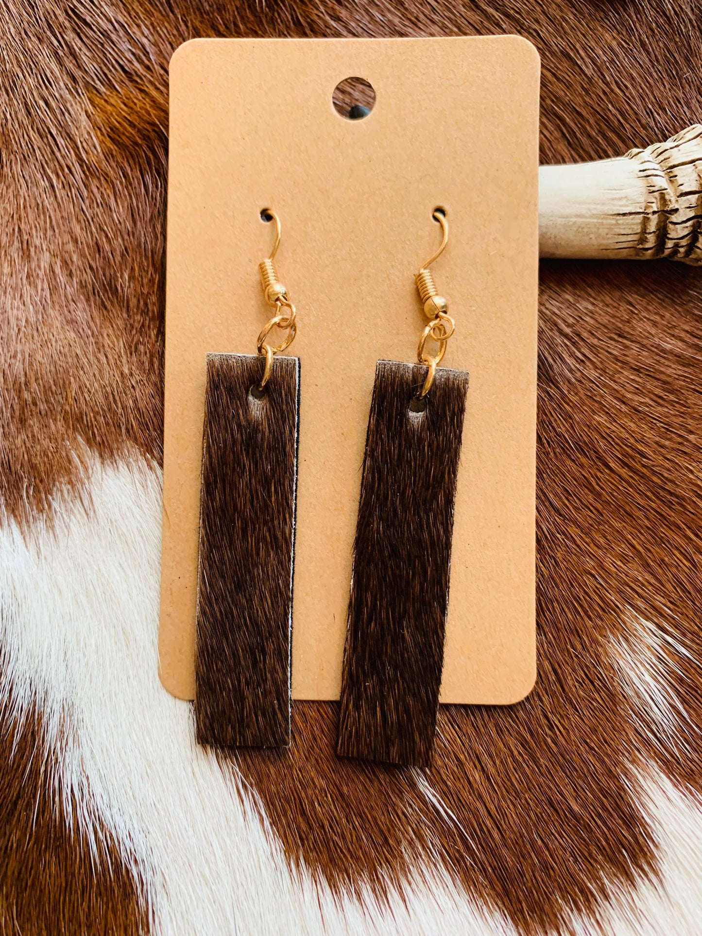 Cowhide Earrings Wild Western Dreams