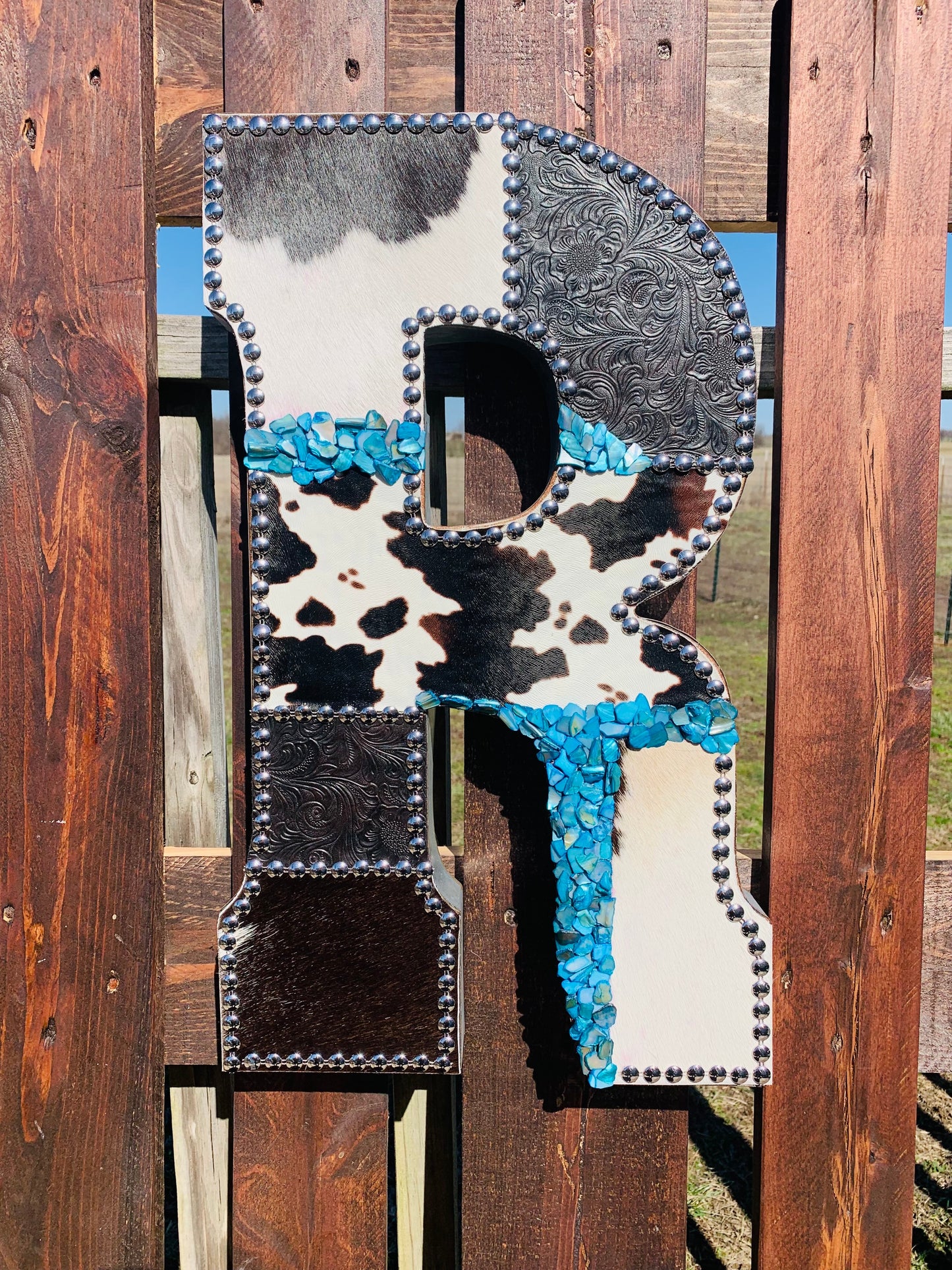 Galvanized Metal Initial Letter Wild Western Dreams