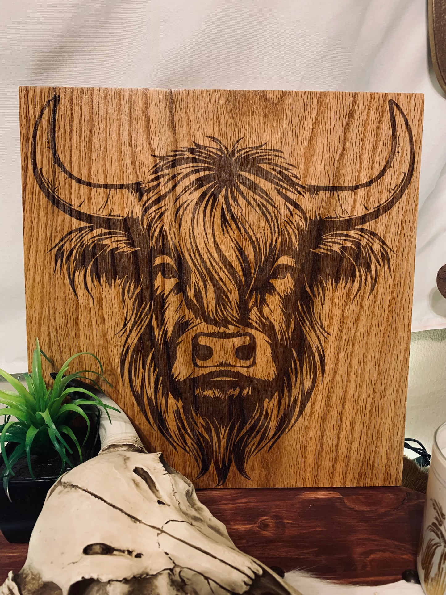 Laser Burned "Highland Cow"