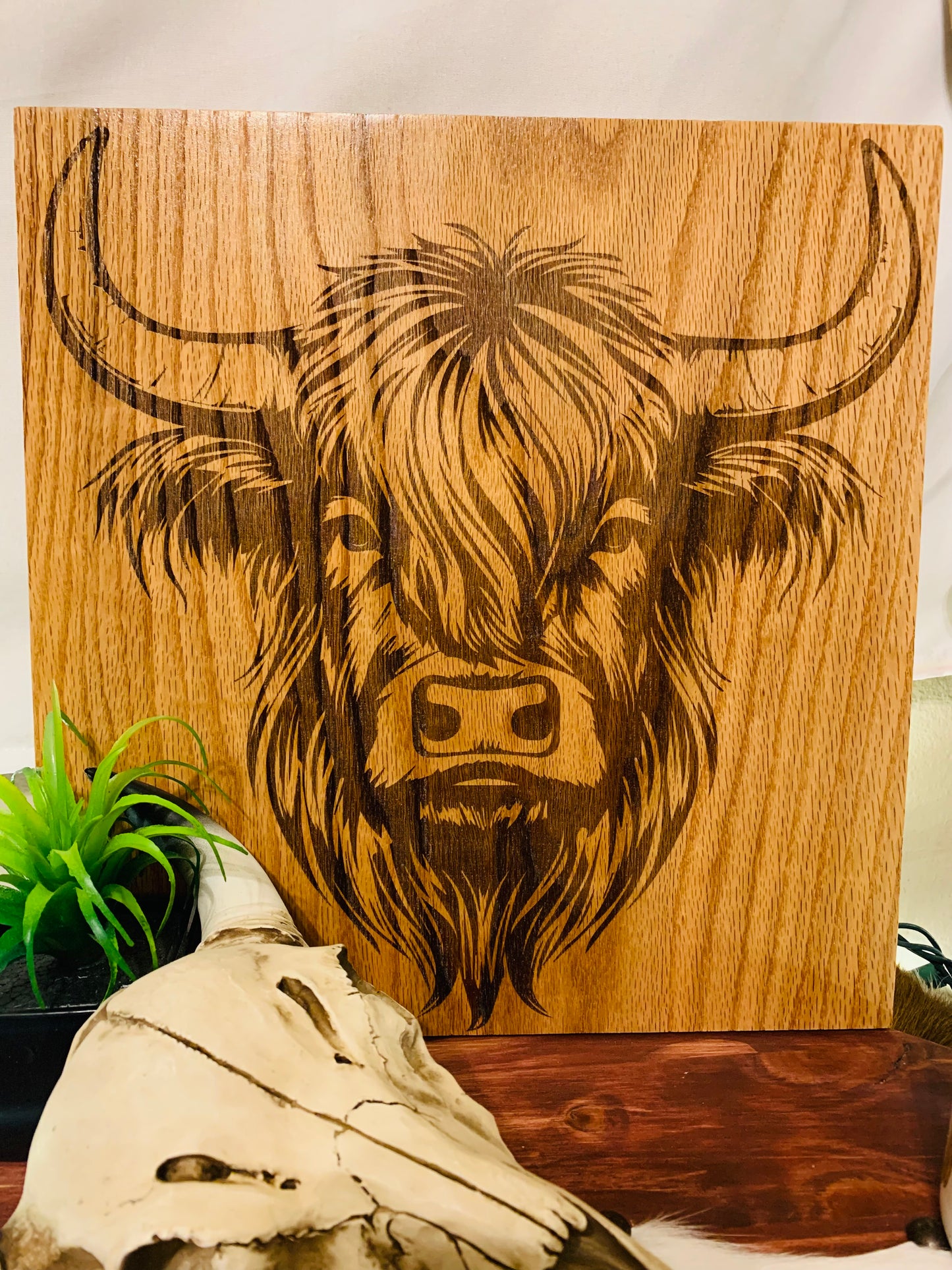 Laser Burned "Highland Cow"