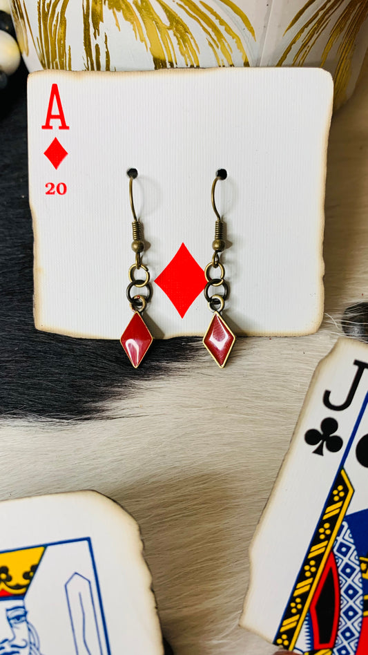 The "Ace of Diamonds" Earrings