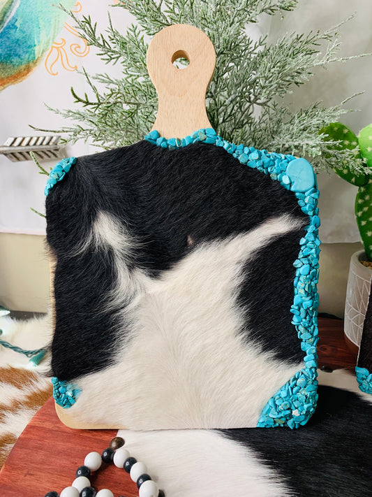 "Cowhide & Turquoise" Wall Decor