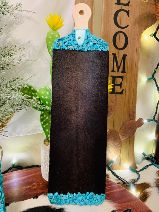 "Cowhide & Turquoise" Wall Decor