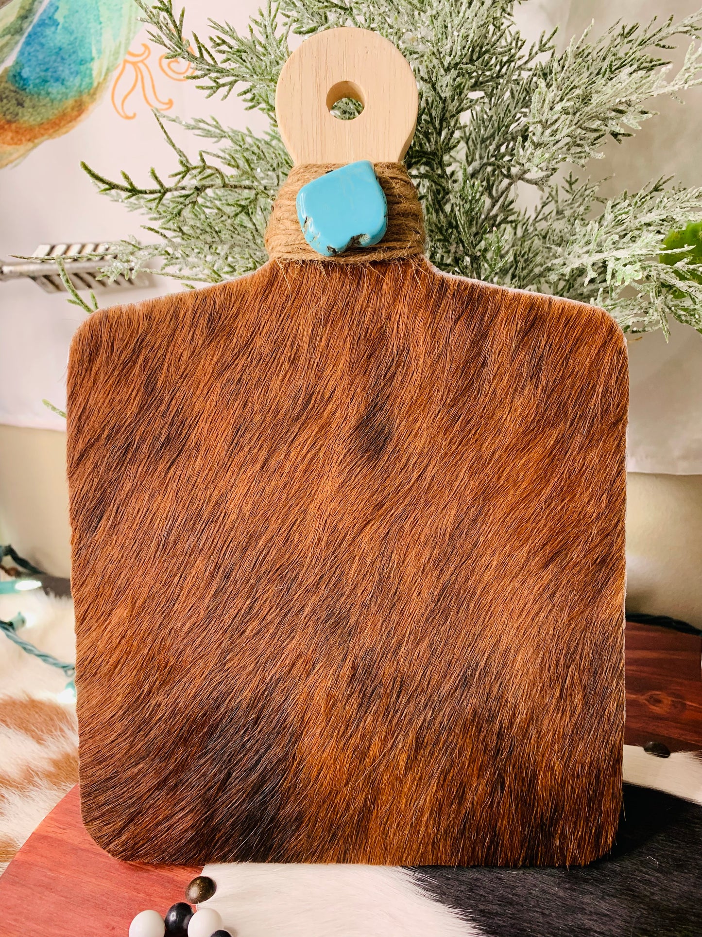 "Cowhide & Turquoise" Wall Decor