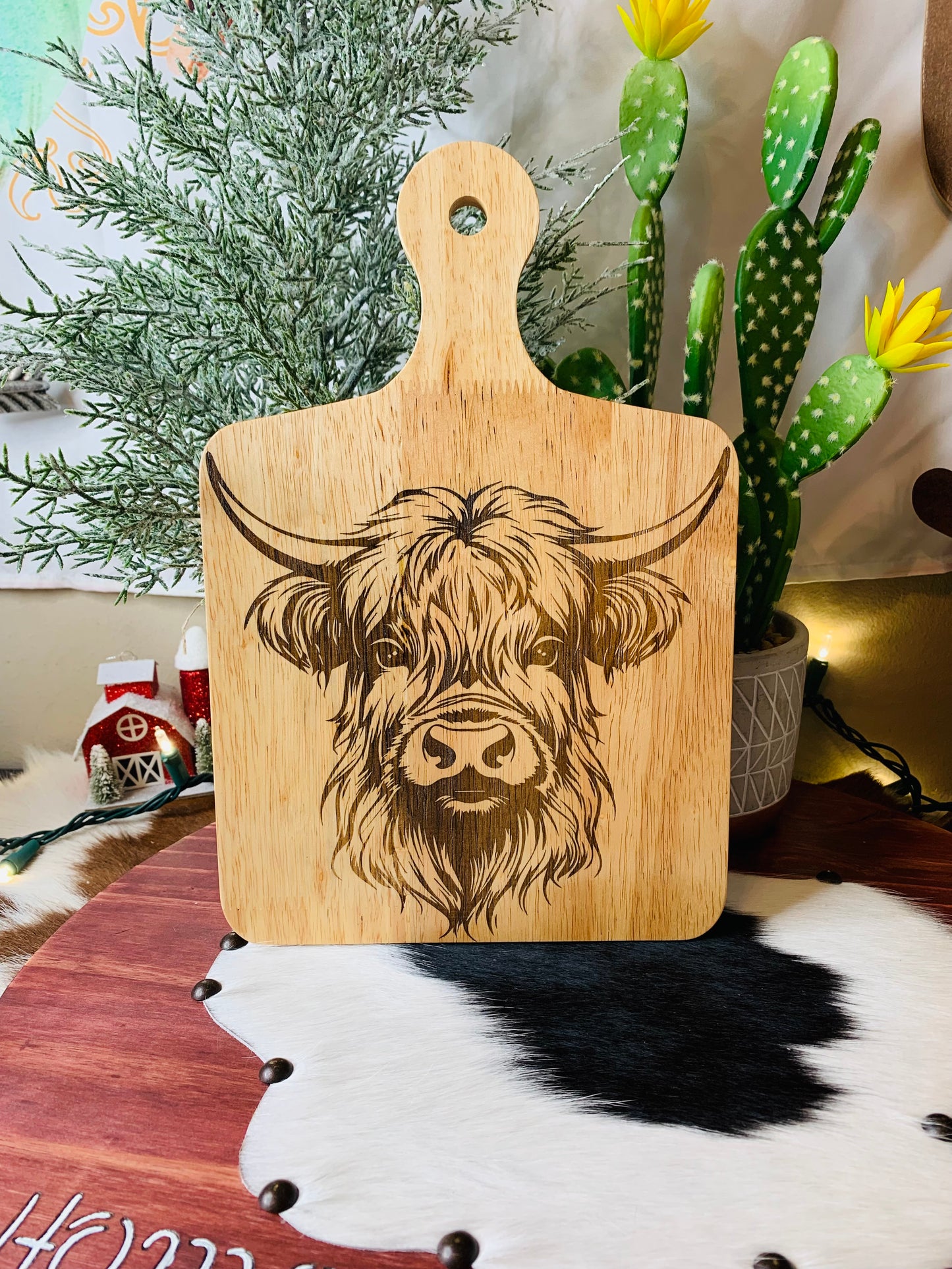 Laser Burned Highland Cow