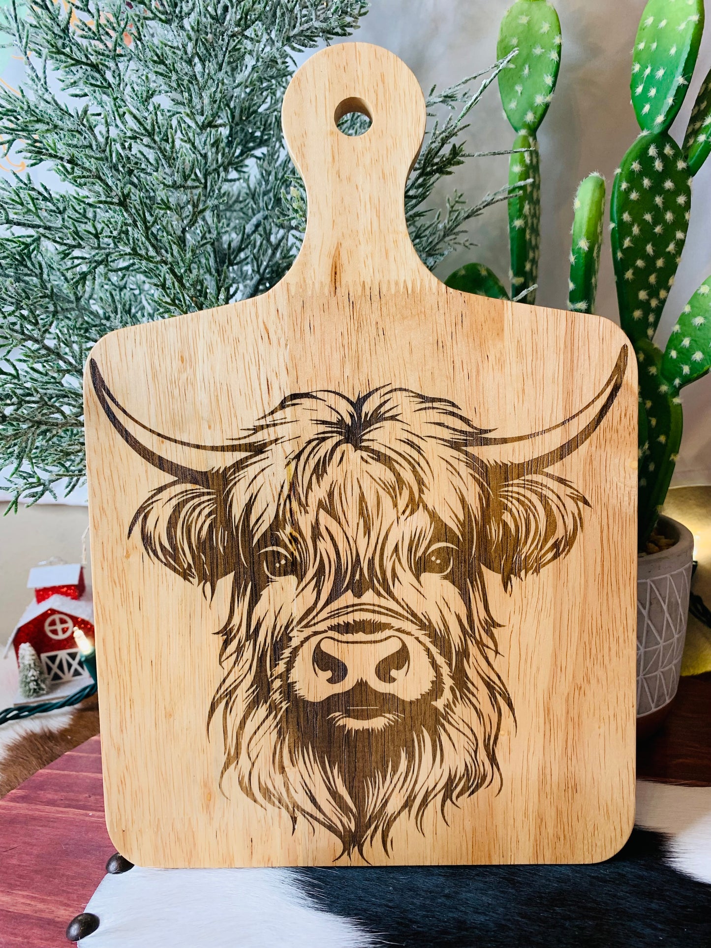 Laser Burned Highland Cow