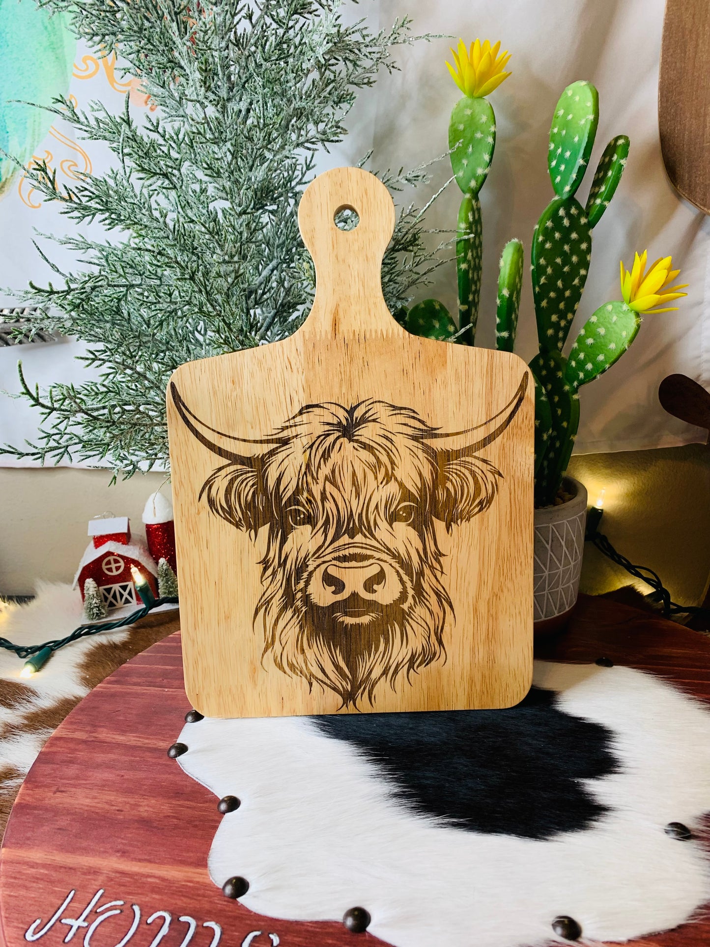 Laser Burned Highland Cow