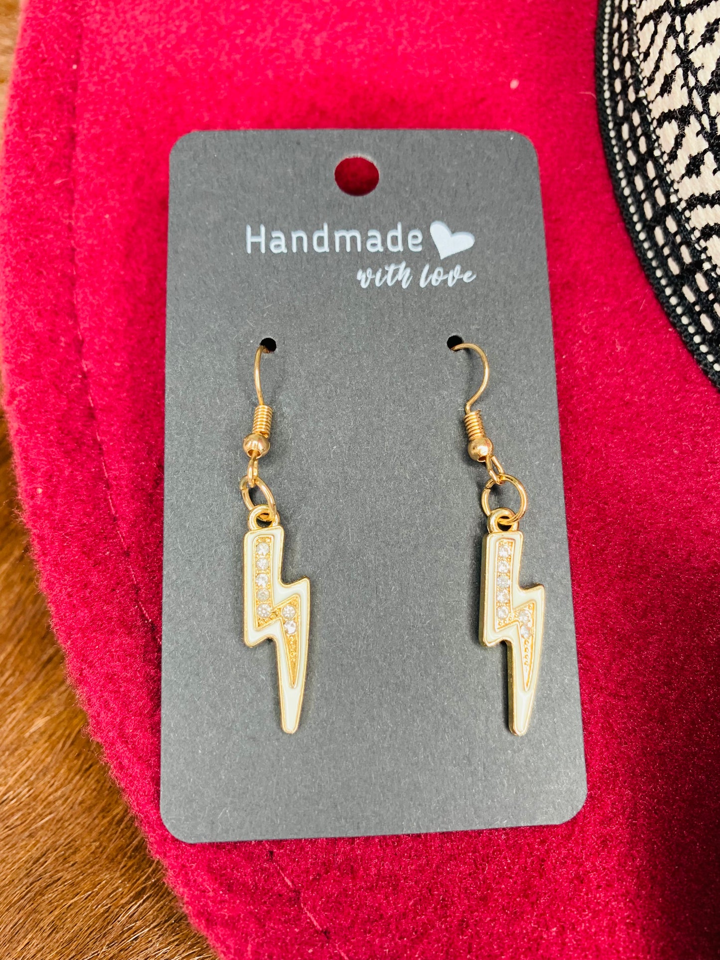 Gold "Lighting Bolt" Earrings