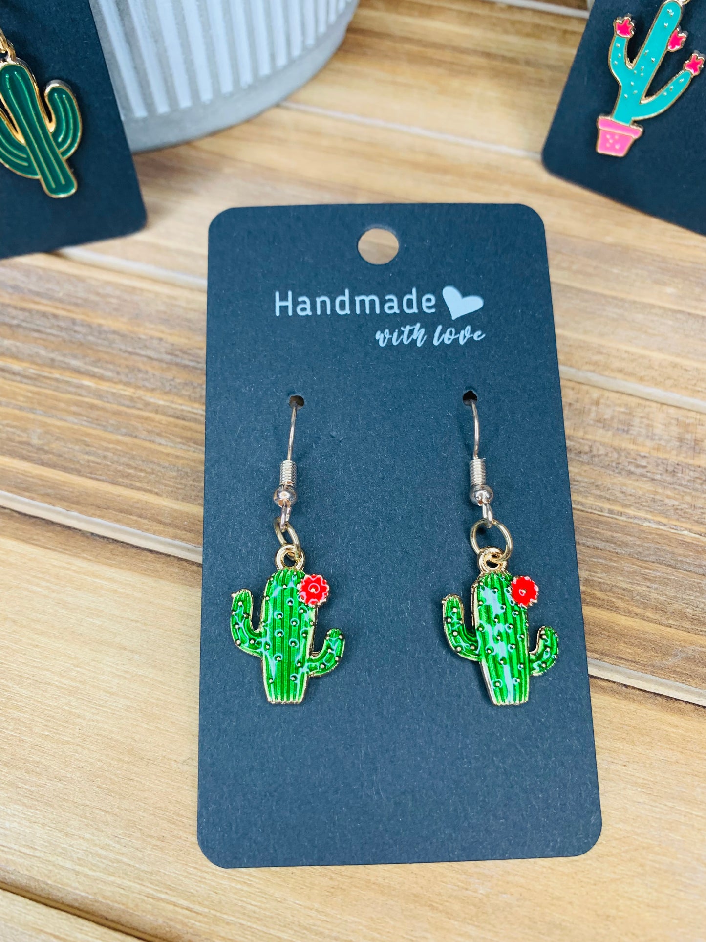 Green Cacti Earrings