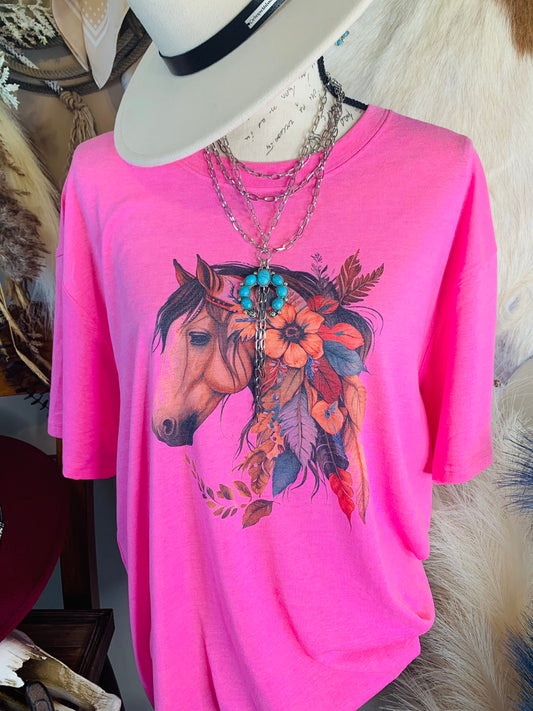 Floral Horse Tee