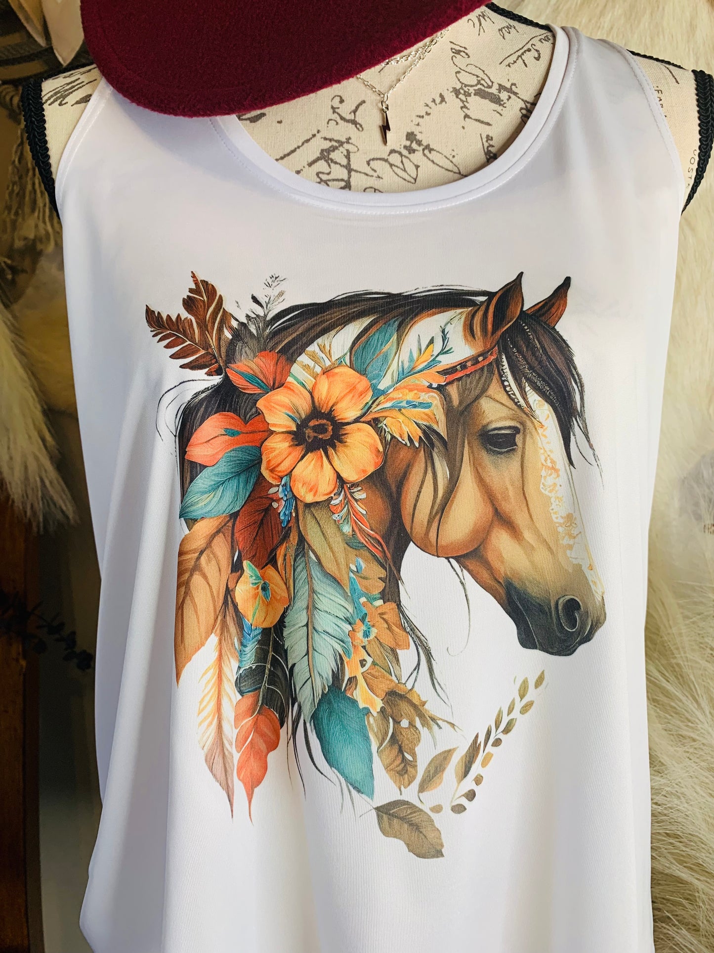 Floral Horse Tank