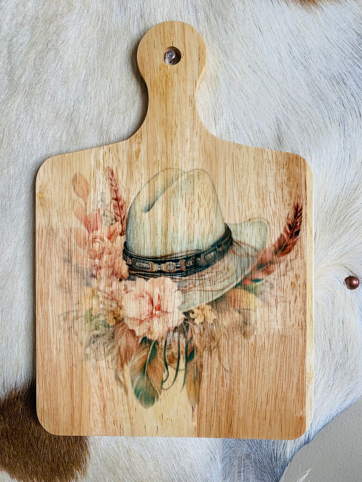 Vintage Cowgirl Hat Plaque