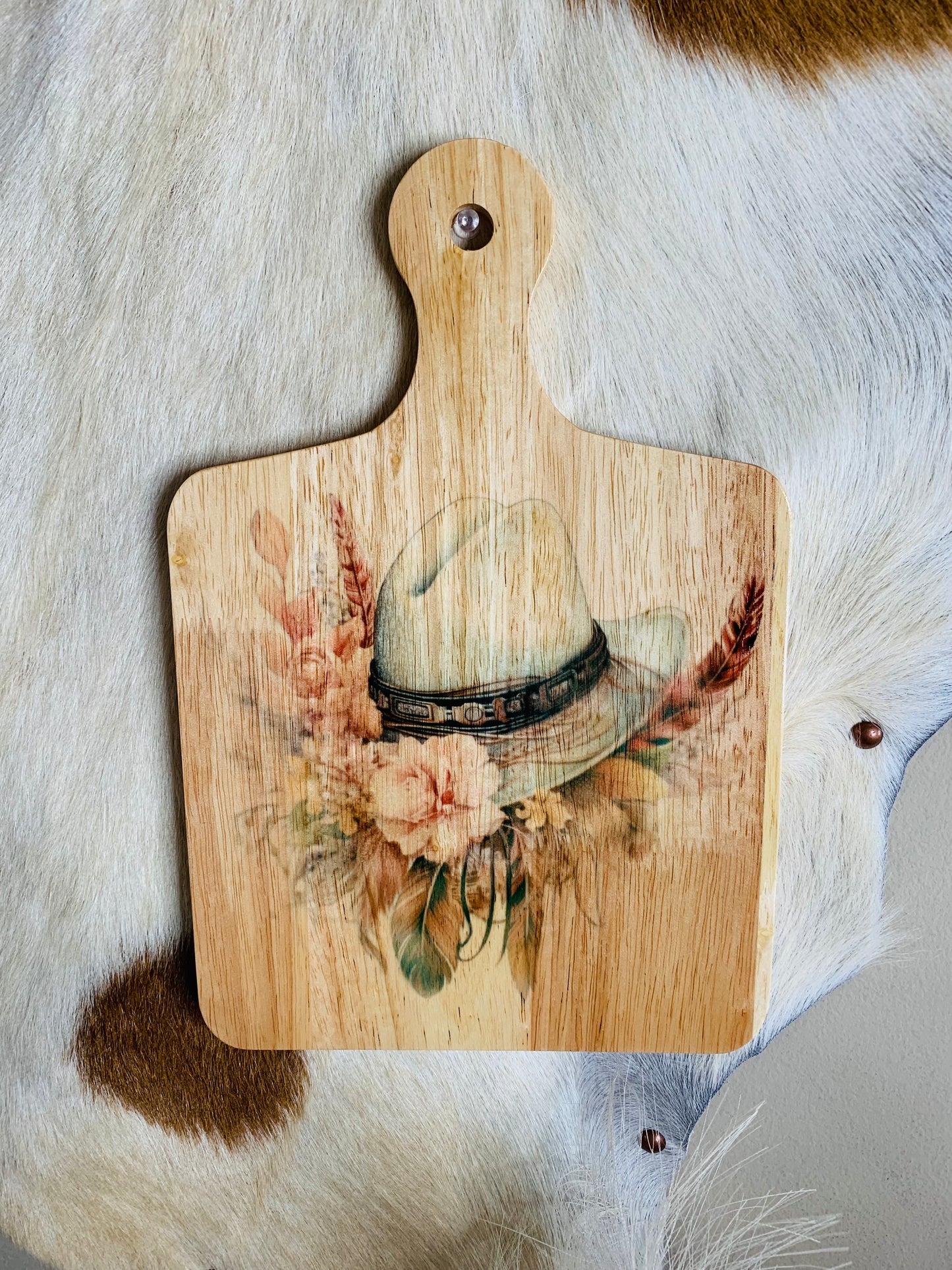 Vintage Cowgirl Hat Plaque