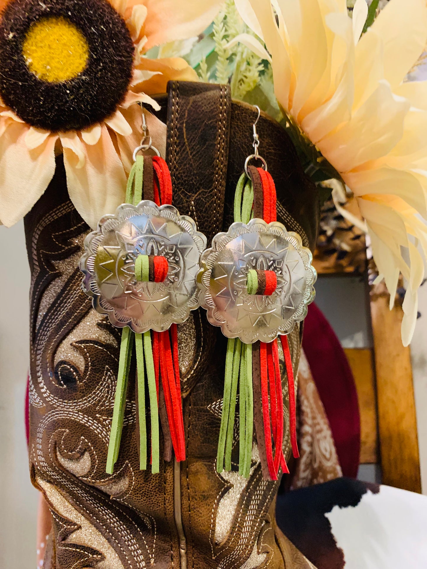 Concho Fringe Earrings