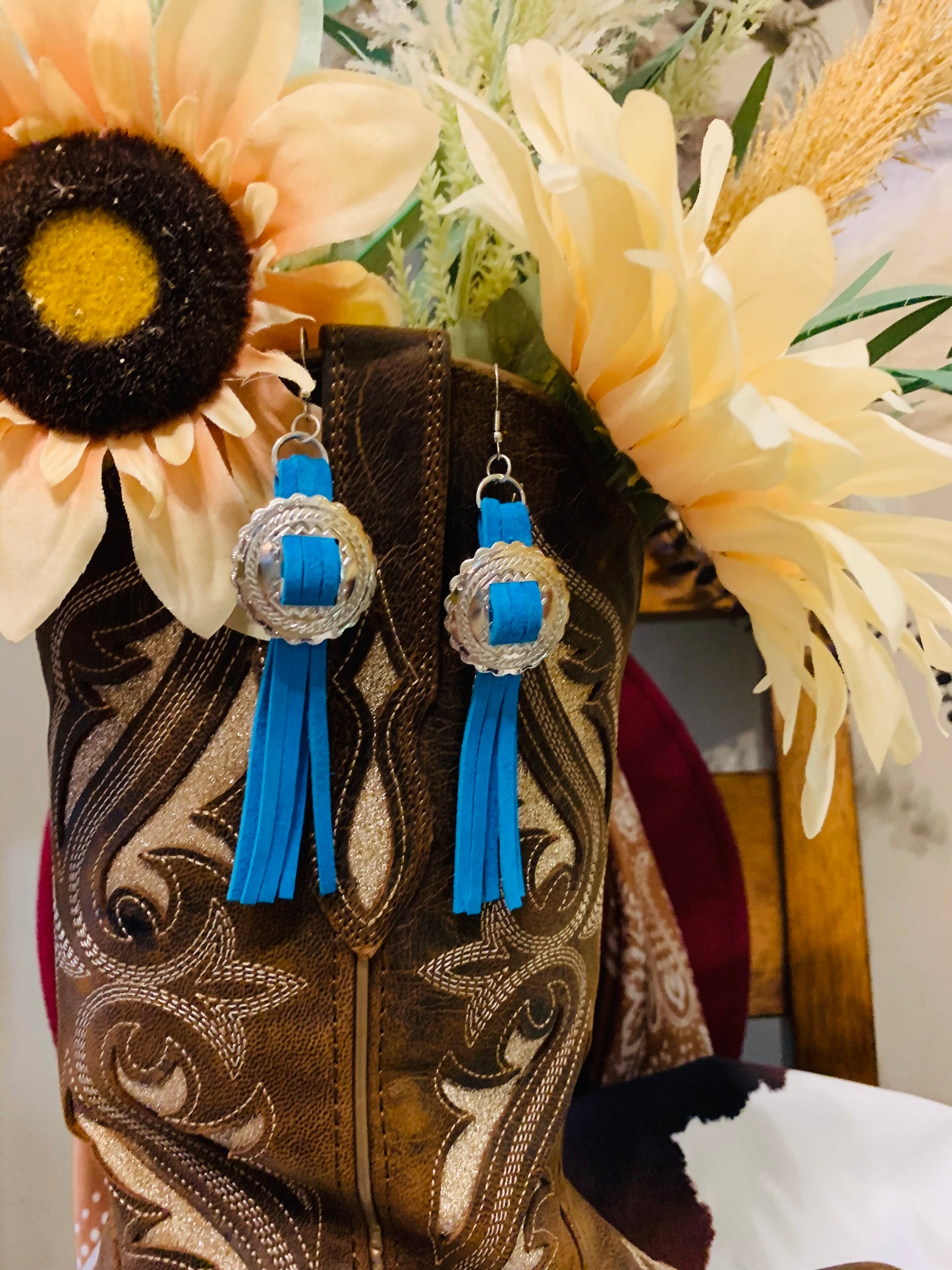 Concho Fringe Earrings