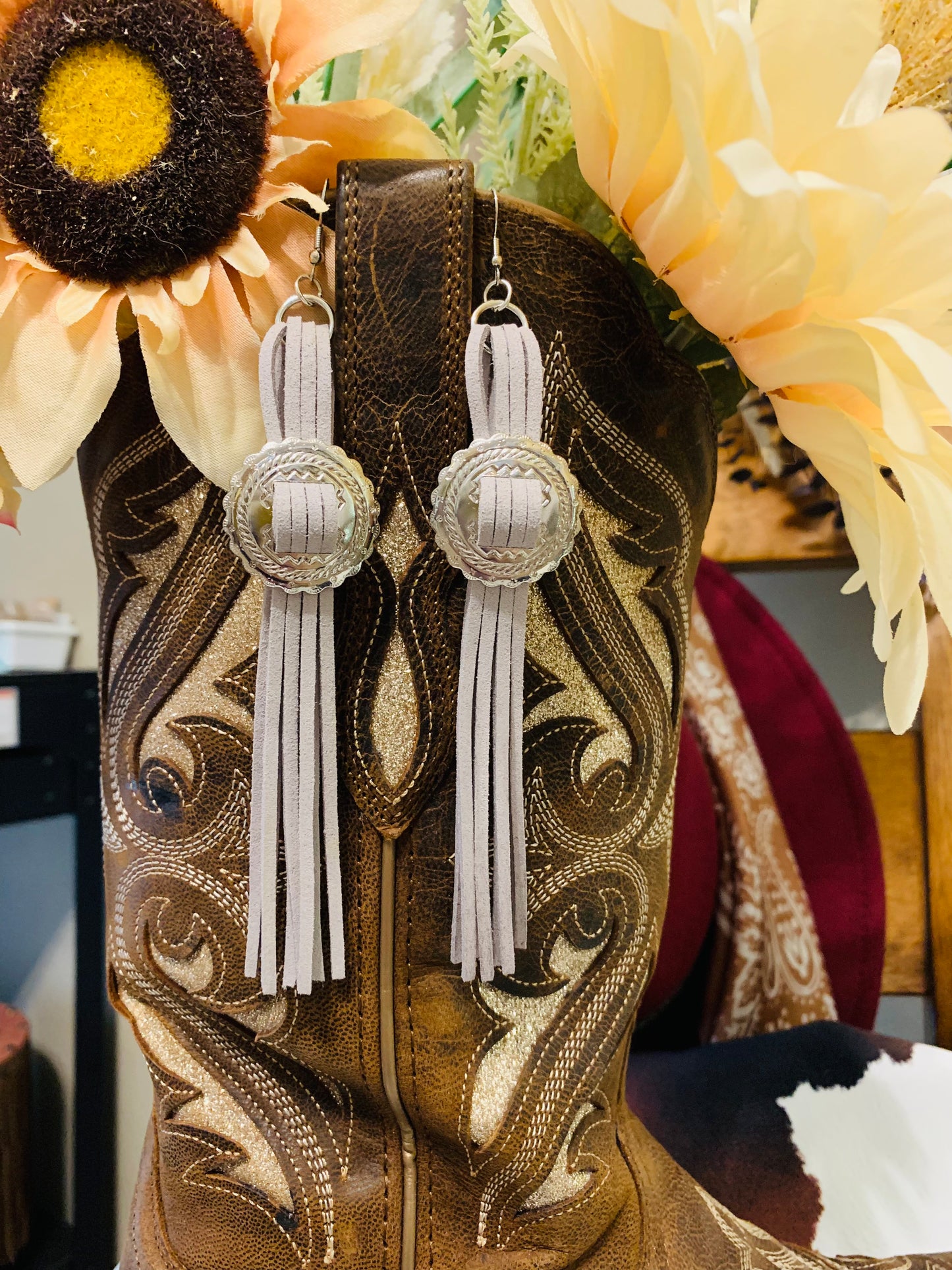 Concho Fringe Earrings