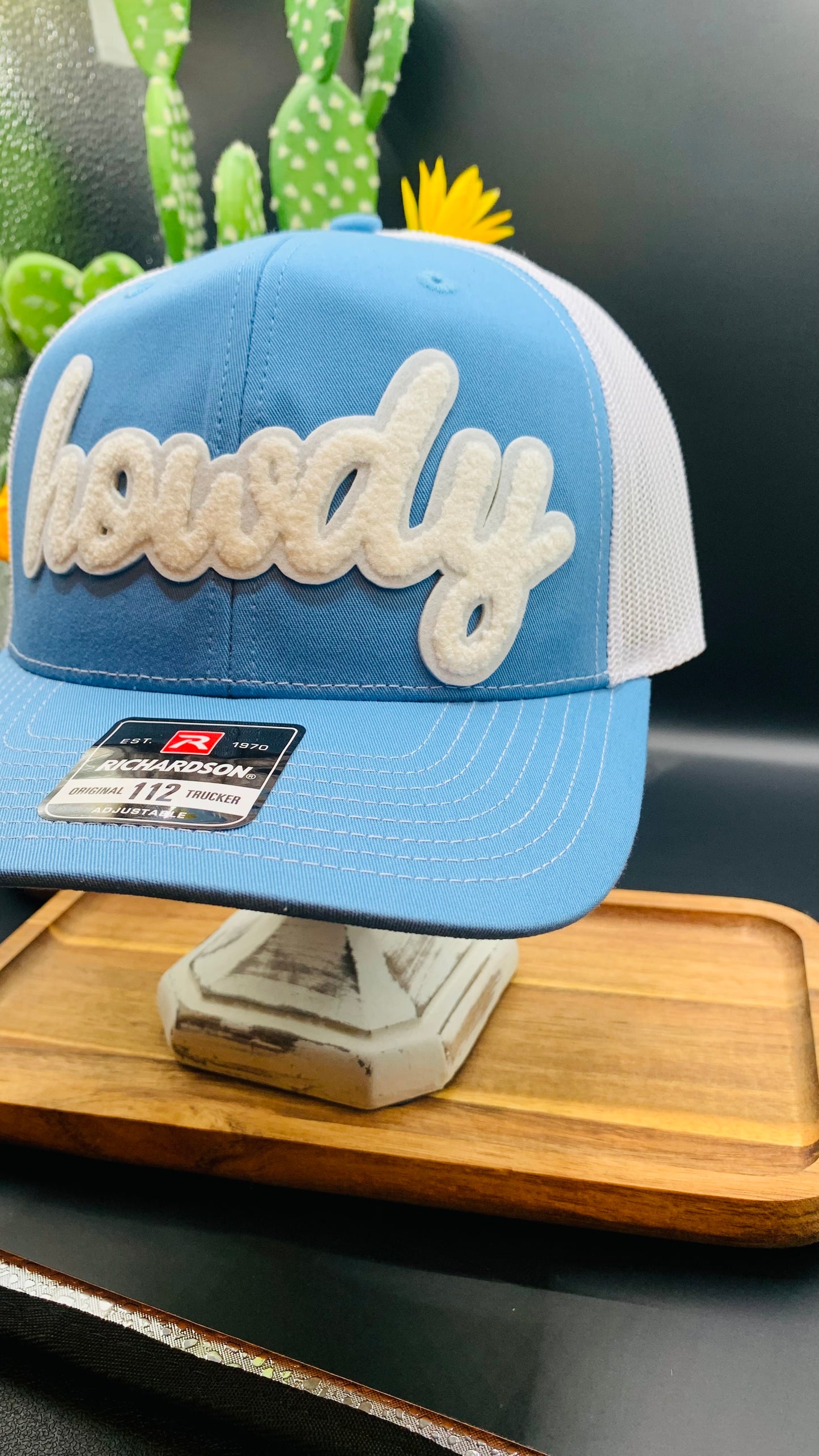 Richardson Howdy Trucker Hat Two Tone Columbia Blue/White