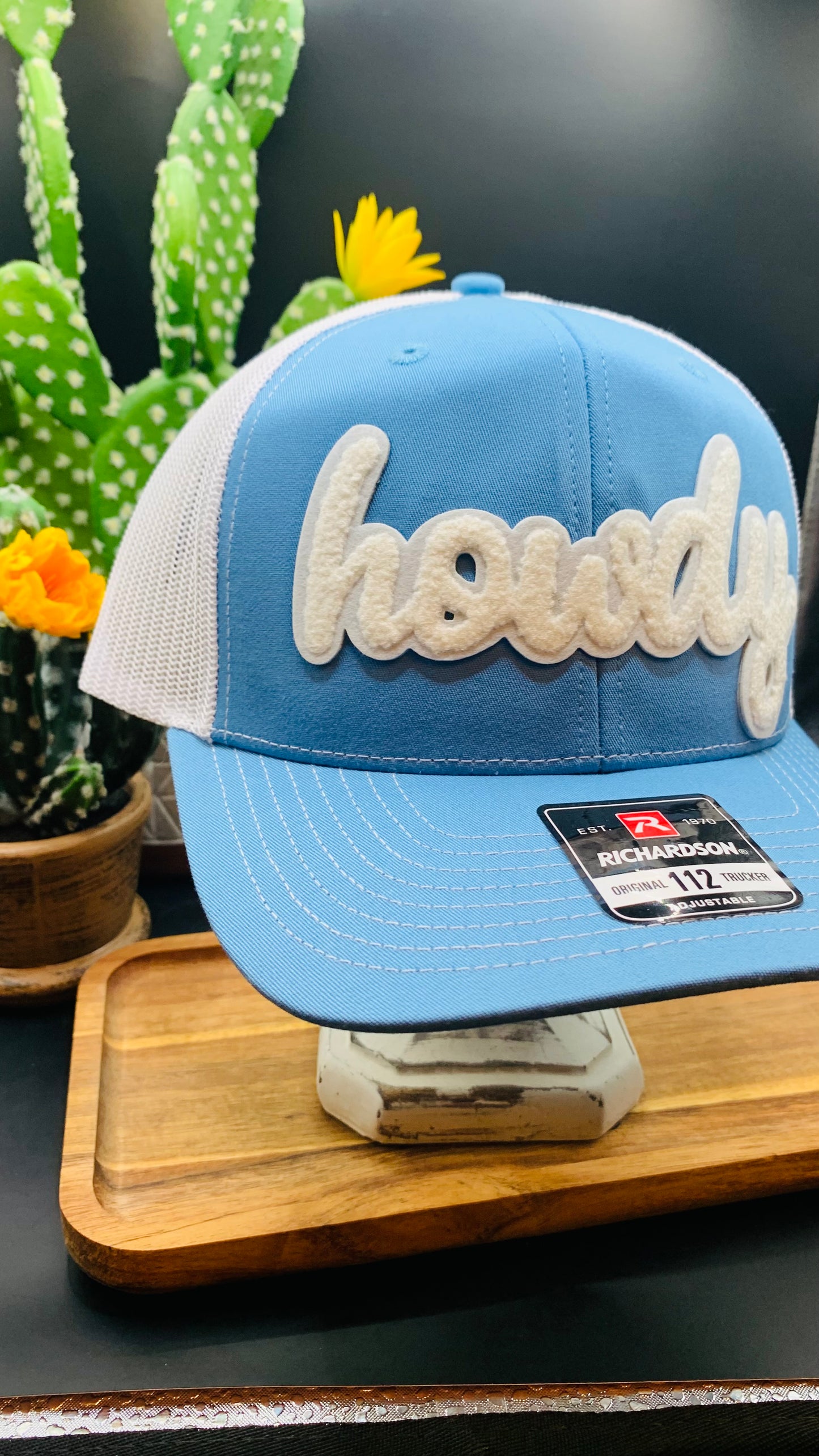 Richardson Howdy Trucker Hat Two Tone Columbia Blue/White