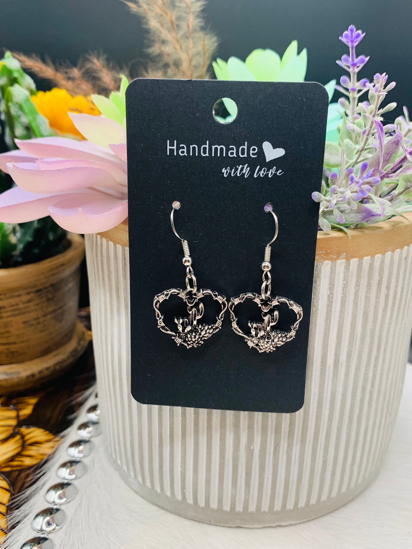 Antique Silver "Desert Love" Earrings