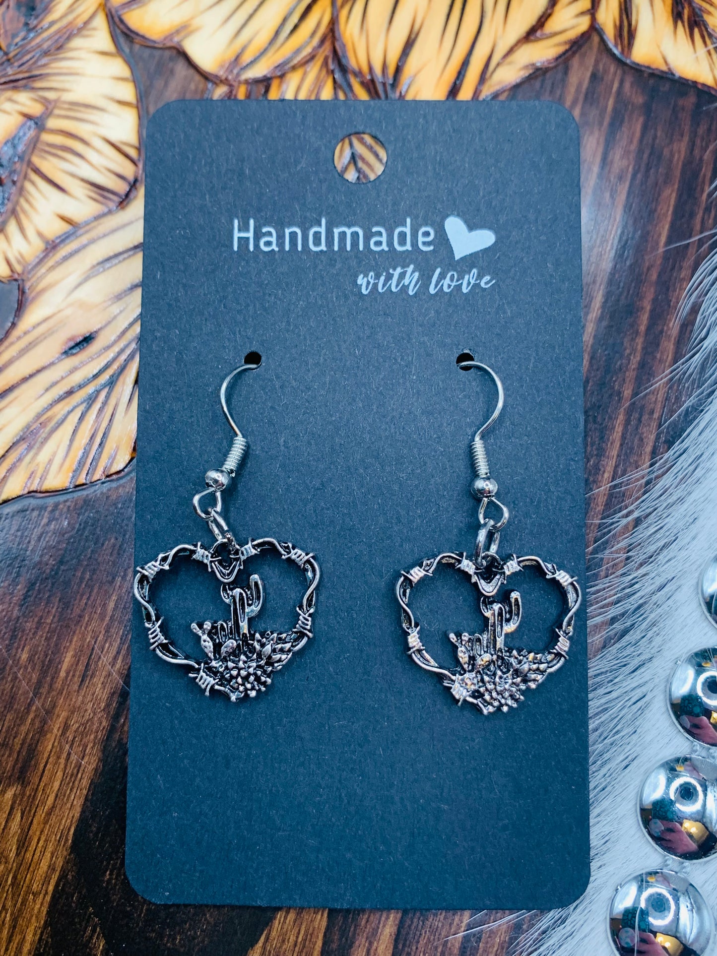 Antique Silver "Desert Love" Earrings