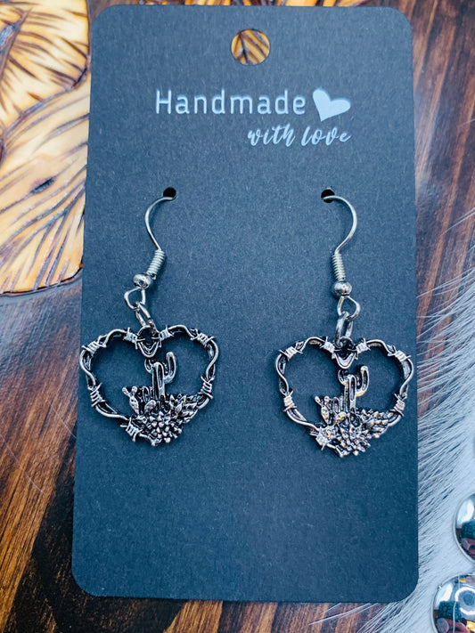 Antique Silver "Desert Love" Earrings