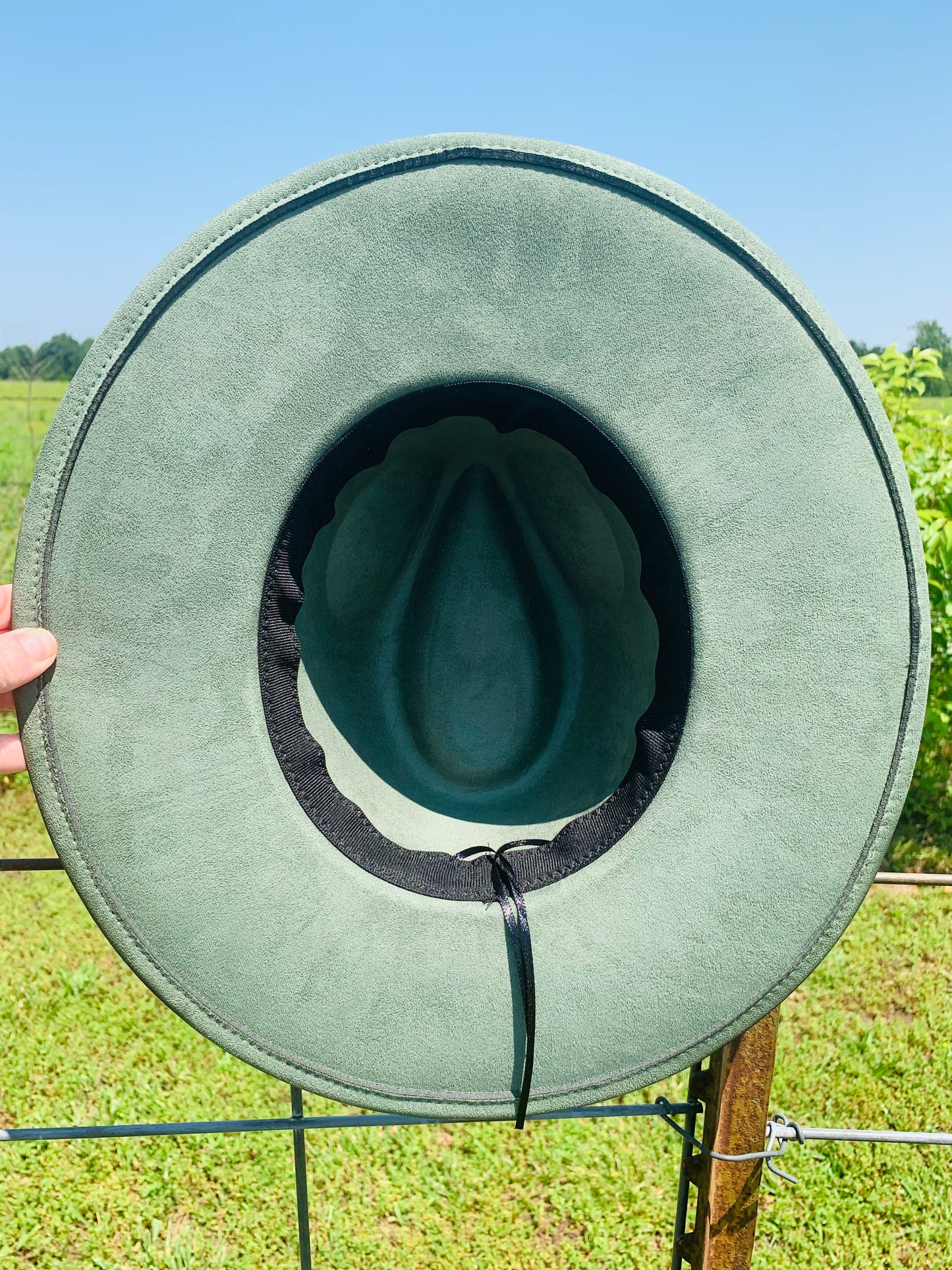 Hand Burned Rancher Hat with a Desert Design