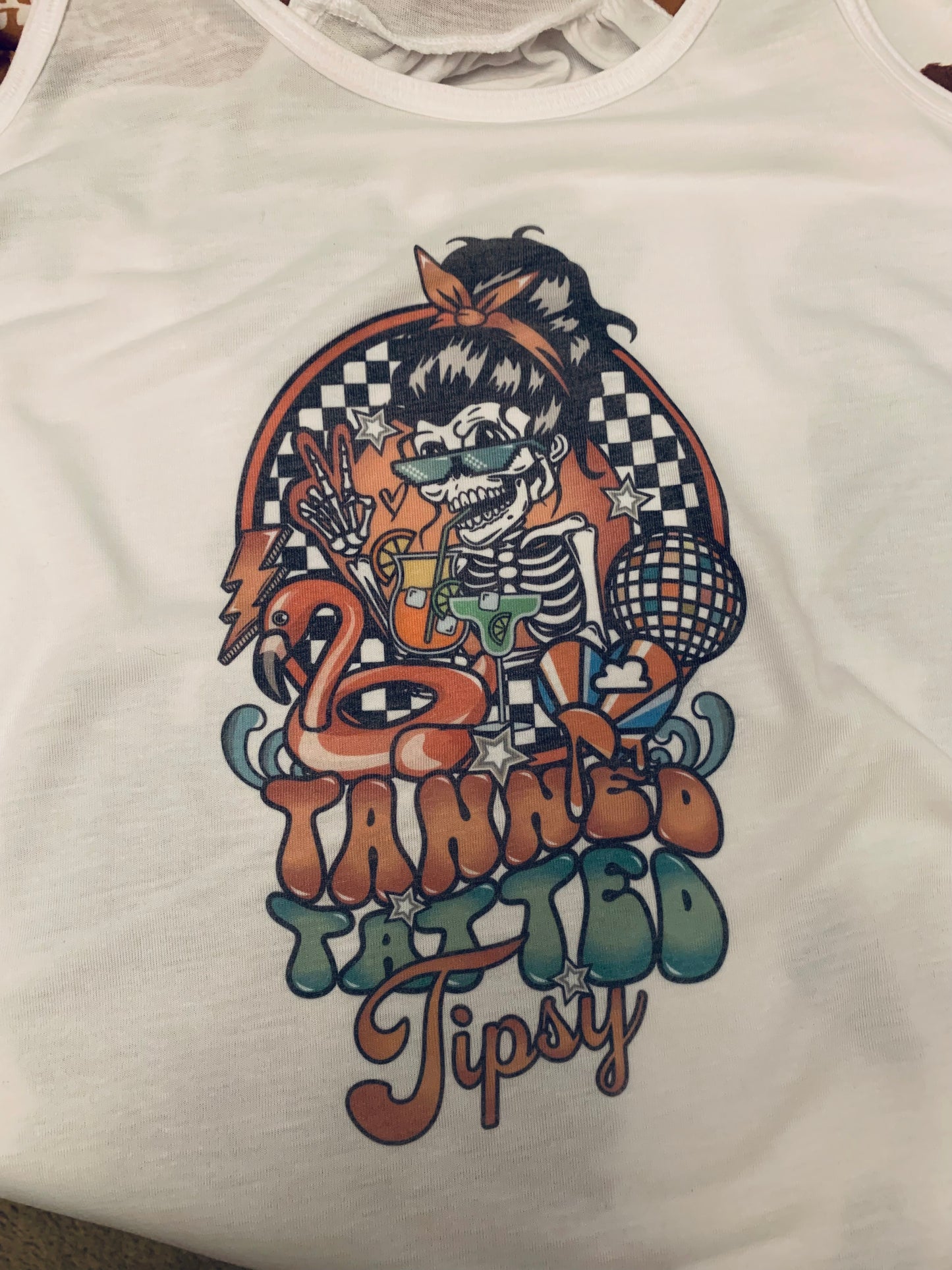 "Tanned Tatted Tipsy" Tank