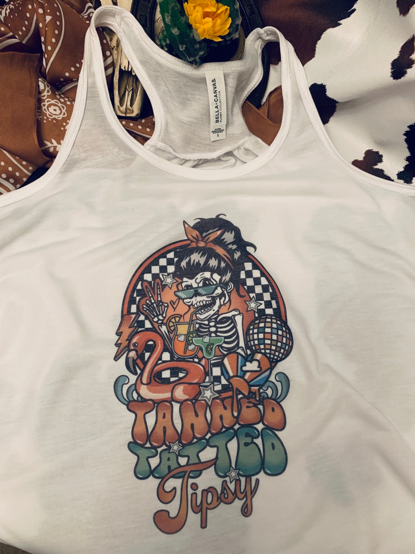 "Tanned Tatted Tipsy" Tank