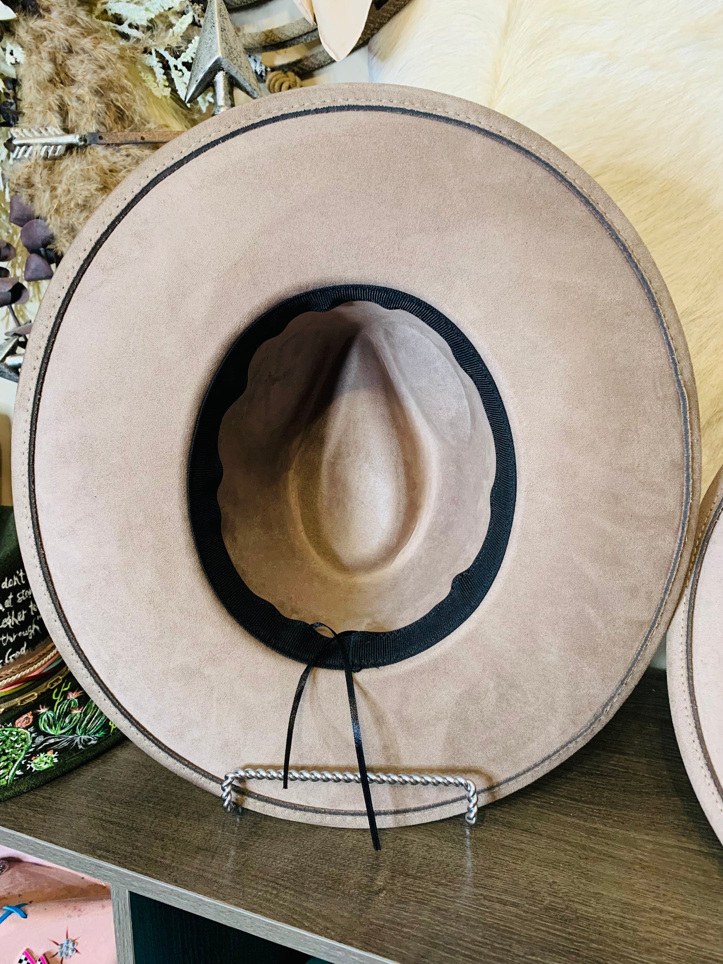Hand Burned Rancher Hat Set "Mama and Me" Designs