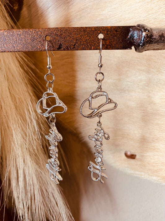 "Howdy" Cowboy Earrings