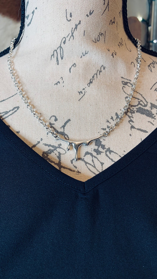 Silver "DRIP" Necklace