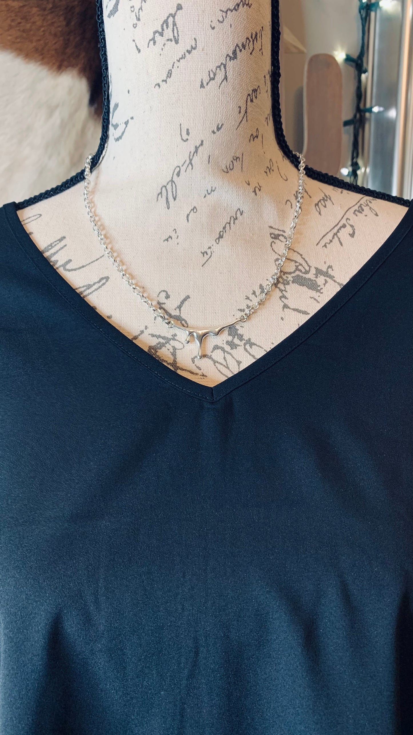 Silver "DRIP" Necklace