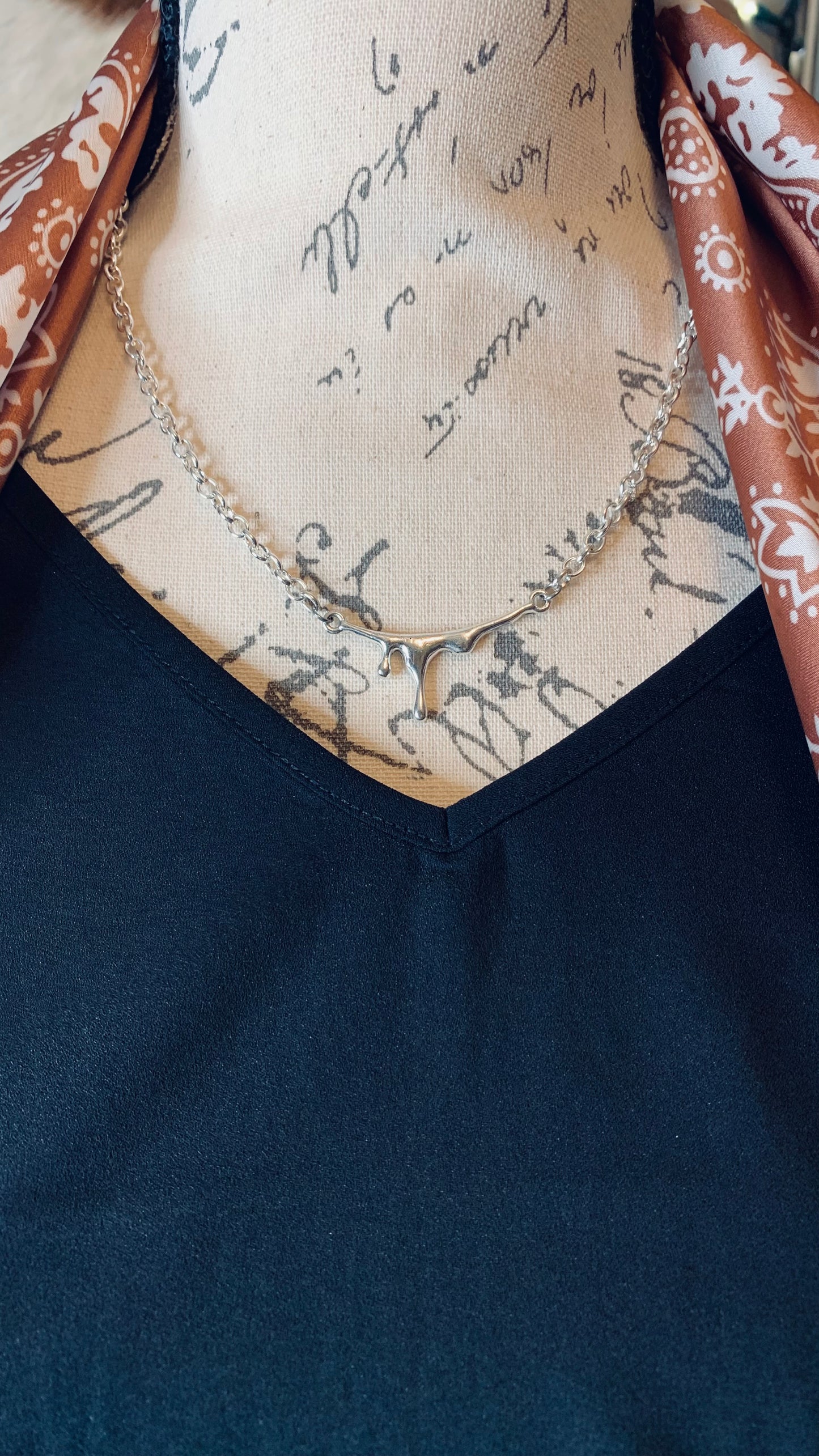 Silver "DRIP" Necklace