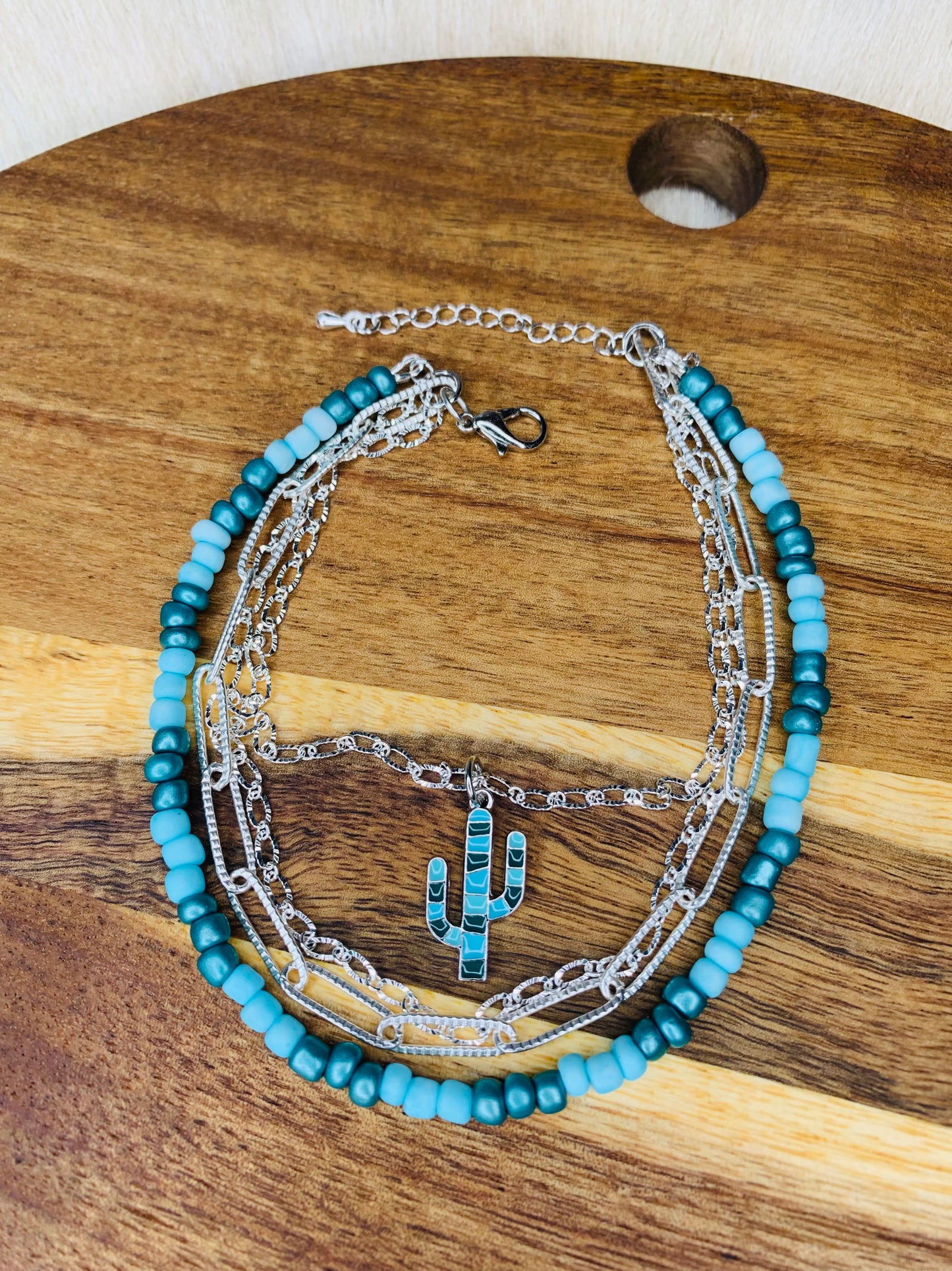 Turquoise Cactus Anklet