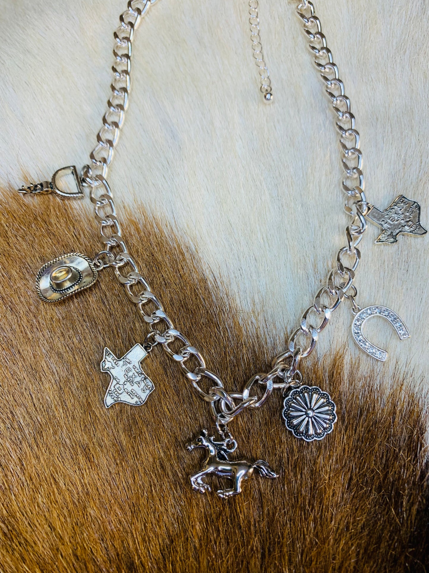 Western Cowgirl Charm Necklace
