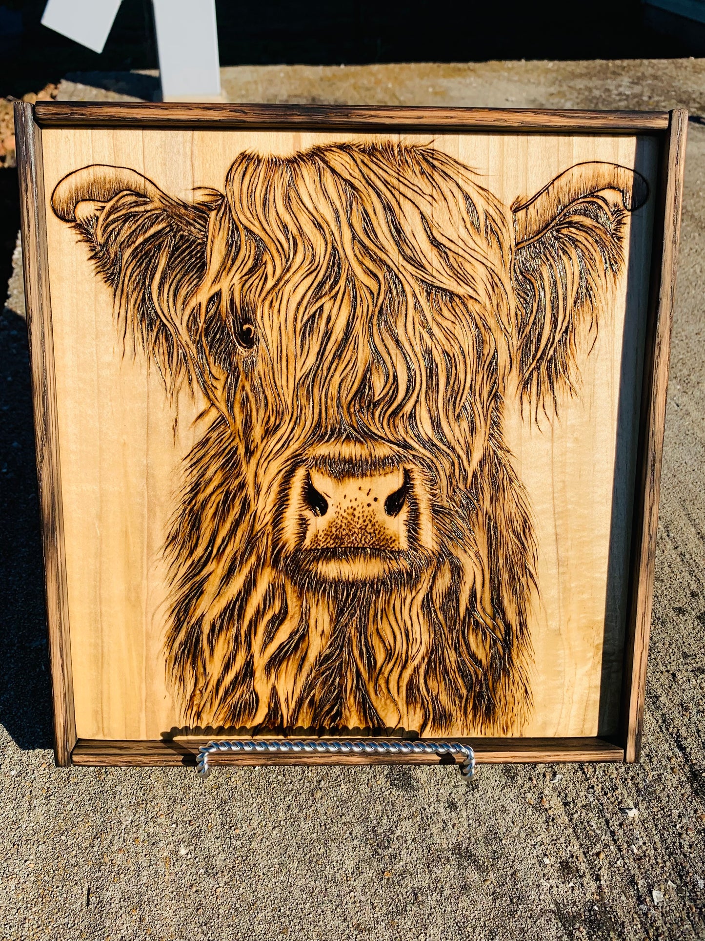 Hand Burned "Highland Cow"