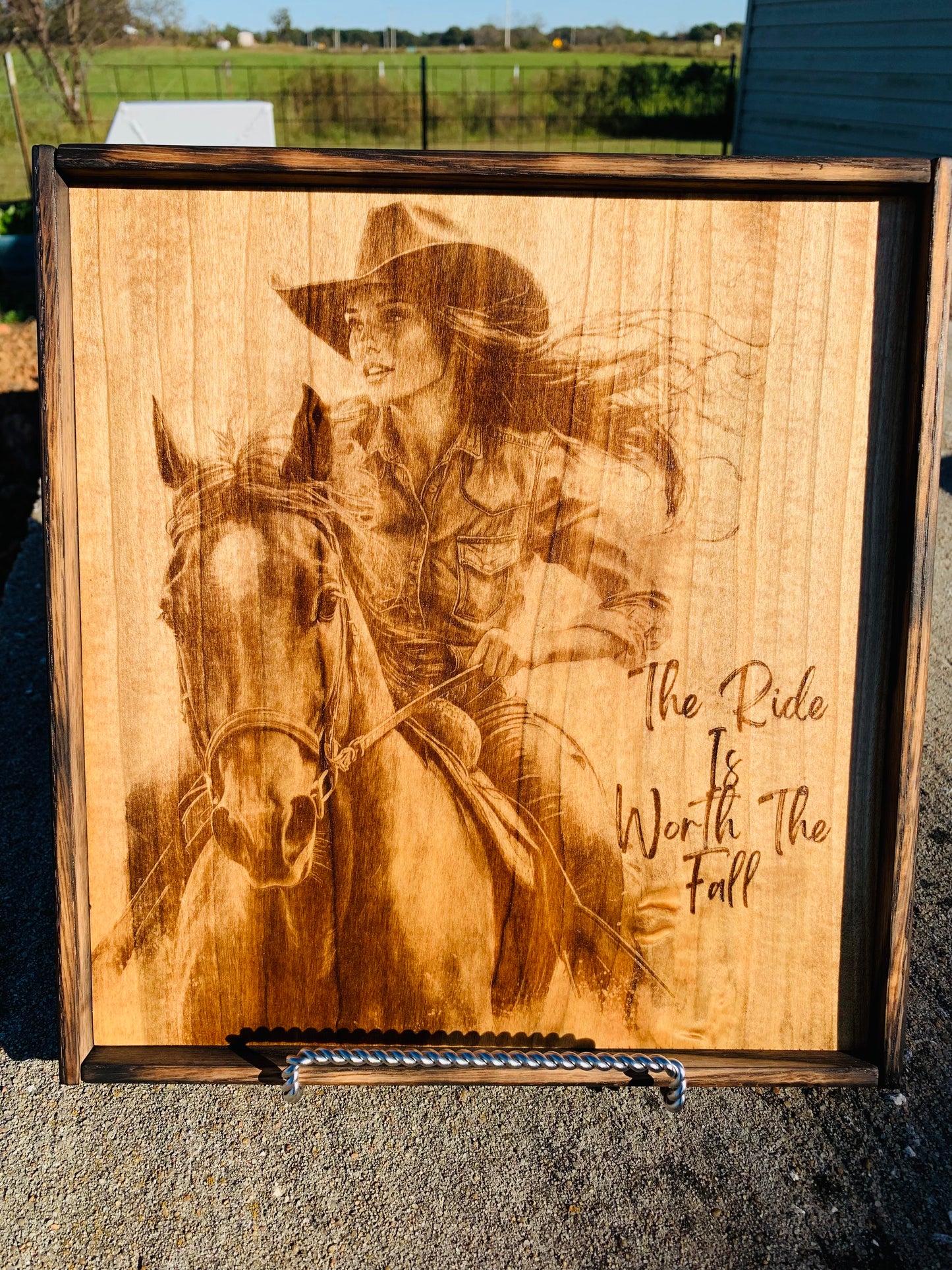 Laser Burned "Cowgirl & Her Best Friend" Vintage Design