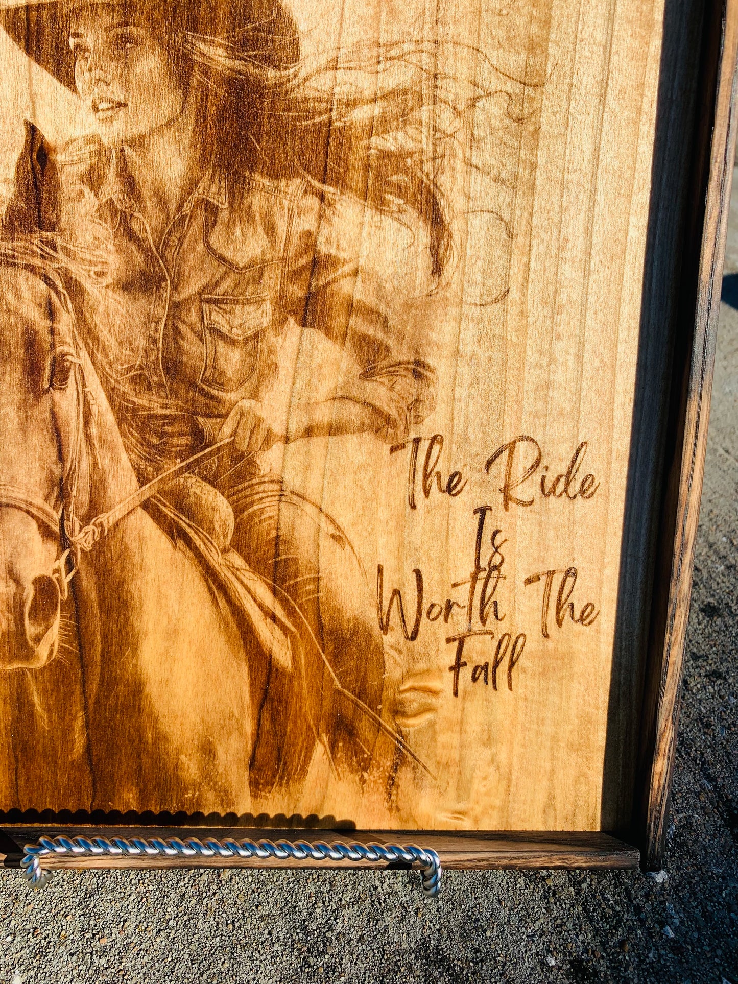 Laser Burned "Cowgirl & Her Best Friend" Vintage Design