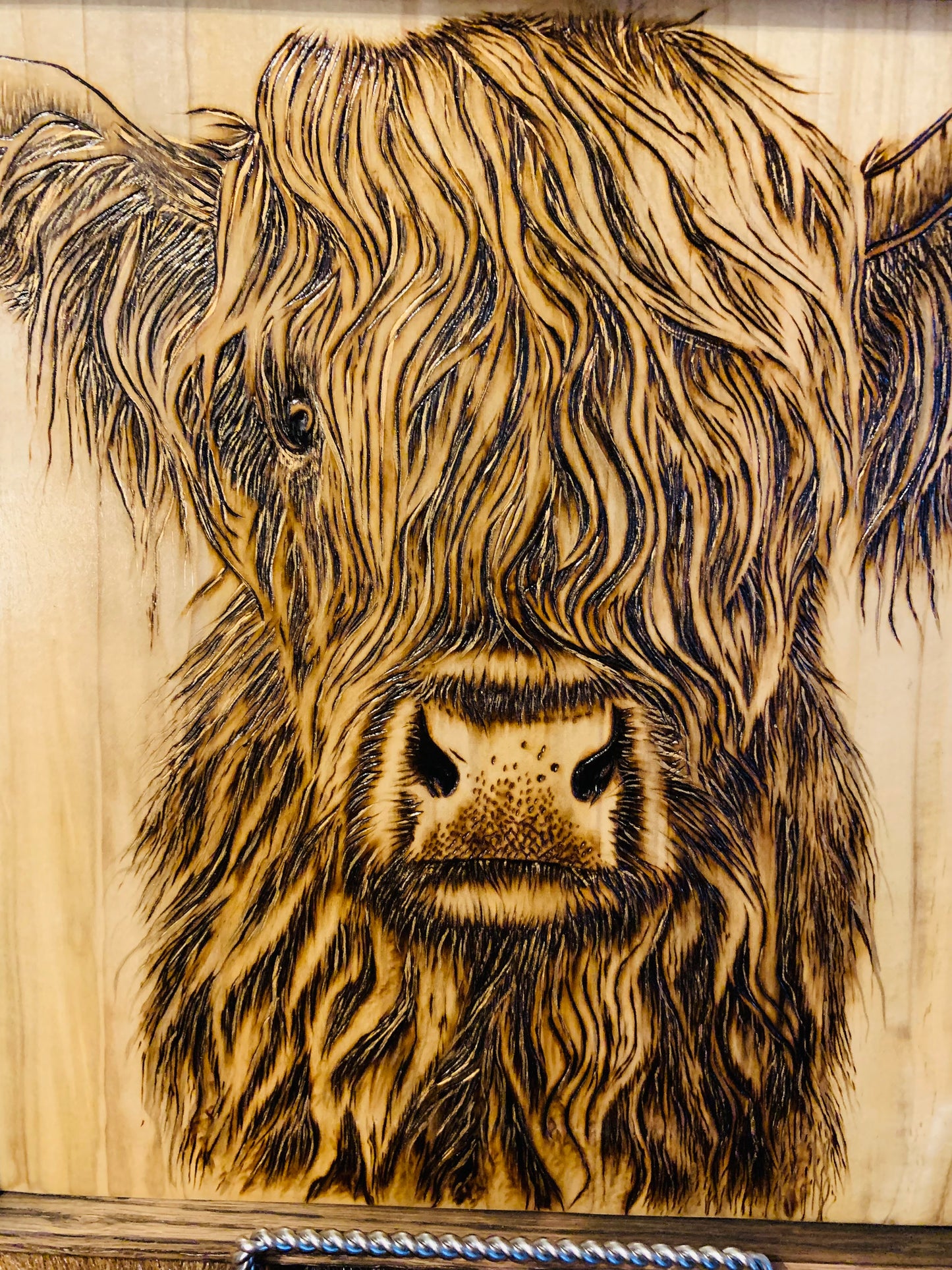 Hand Burned "Highland Cow"