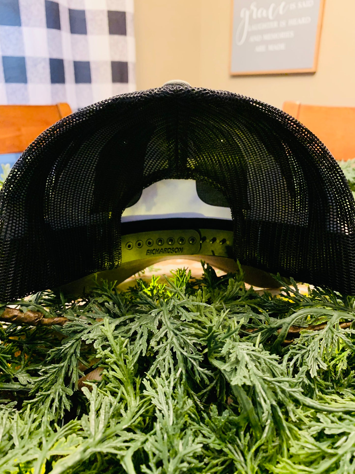 Richardson Feather Trucker Hat Two Tone Sage Green/Black