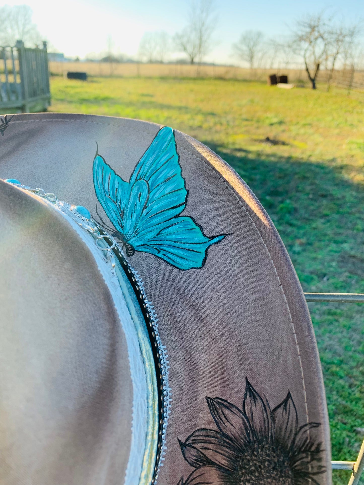 Hand Burned Cowboy Hat "Cowgirl Spirit" Design