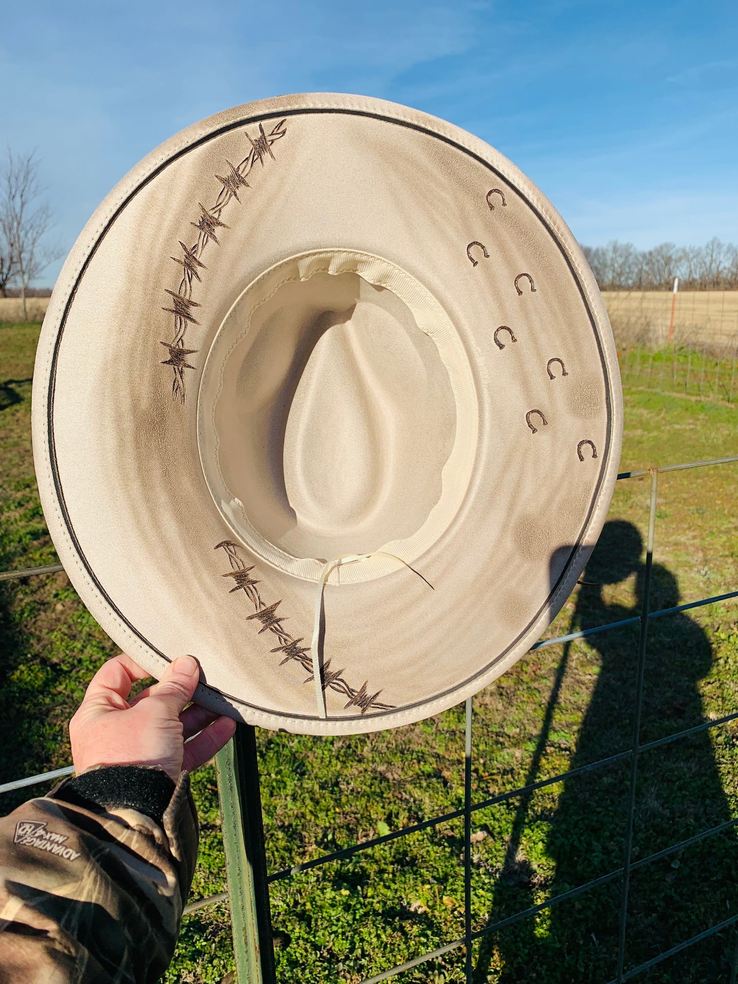 Hand Burned Rancher Hat "A Horses Spirit" Design