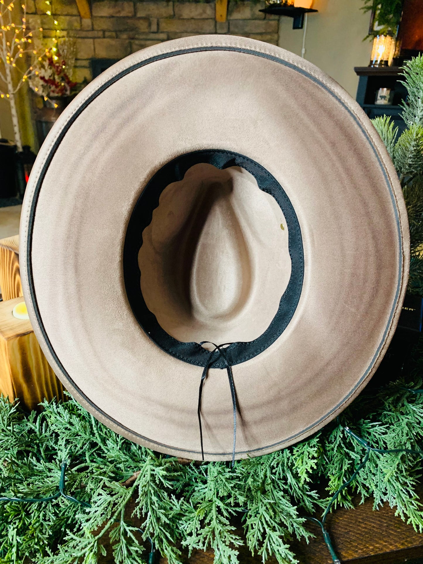 Hand Burned Rancher Hat "Fawn to 10 Point Buck" Design