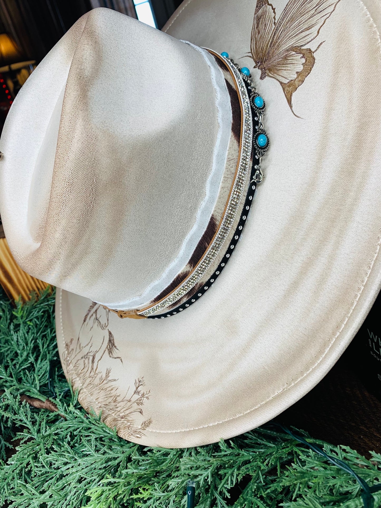 Hand Burned Rancher Hat "The Simple Life" Design